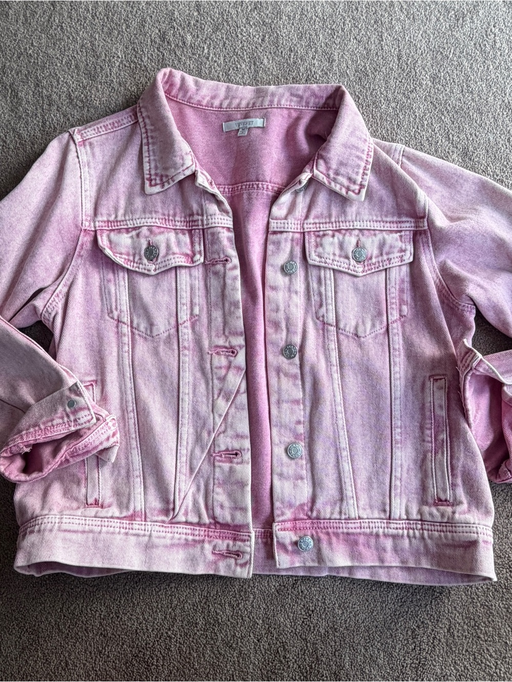 Vervet pink denim jacket sz medium